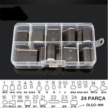 24-Piece Leathercraft Punch Blade Set – Various Shapes and Sizes for Leather Design