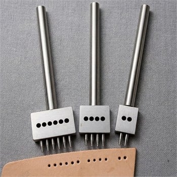 2li-4lü-6lı Vurma Zımba, Deri Hobi El Dikiş Deliği Açmak İçin Deri El Aleti 