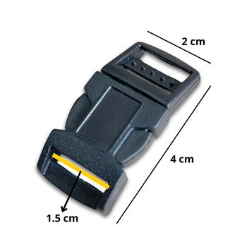 4-Pack Black Plastic Paracord Bracelet Buckles – Durable DIY Clip Set