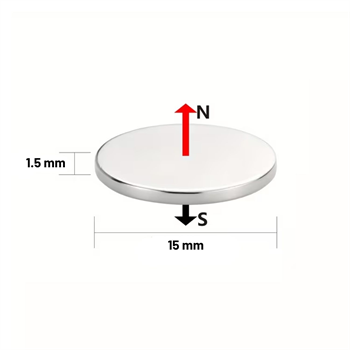 Neodyum Güçlü Mıknatıs, 15mm X 1.5mm  (5 Adet) 