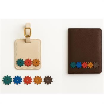 5 Adet Papatya Deri Süs Aksesuar, Deri Hobi Çanta Cüzdan Bileklik Deri Parçası