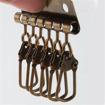 6 Kancalı Metal Anahtarlık Tokası, Diy Kendin Yap Anahtarlık Aksesuarı, Antik, 1 Adet