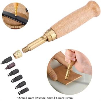 6lı Otomatik Dönerek Delik Delme Zımba Set, Screw Punch