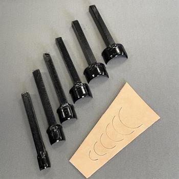 6lı Saplı Kemer Ucu-Şerit Ovalleme Seti, Deri Hobi El Aleti