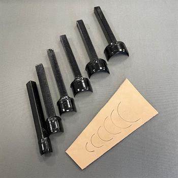 6lı Saplı Kemer Ucu-Şerit Ovalleme Seti, Deri Hobi El Aleti