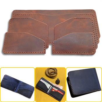 Ahlat Yatay Hakiki Deri Cüzdan Kendin Yap Seti, Diy Parça Deri Hobi Kit