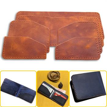 Ahlat Yatay Hakiki Deri Cüzdan Kendin Yap Seti, Diy Parça Deri Hobi Kit