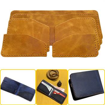 Ahlat Yatay Hakiki Deri Cüzdan Kendin Yap Seti, Diy Parça Deri Hobi Kit