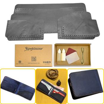 Ahlat Yatay Hakiki Deri Cüzdan Kendin Yap Seti, Diy Parça Deri Hobi Kit