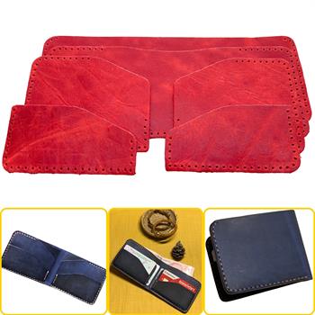 Ahlat Yatay Hakiki Deri Cüzdan Kendin Yap Seti, Diy Parça Deri Hobi Kit