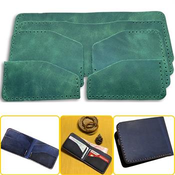 Ahlat Yatay Hakiki Deri Cüzdan Kendin Yap Seti, Diy Parça Deri Hobi Kit