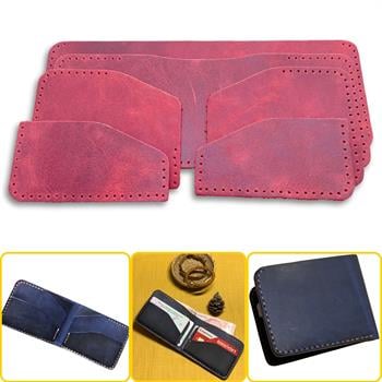 Ahlat Yatay Hakiki Deri Cüzdan Kendin Yap Seti, Diy Parça Deri Hobi Kit