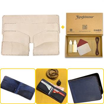 Ahlat Yatay Hakiki Deri Cüzdan Kendin Yap Seti, Diy Parça Deri Hobi Kit