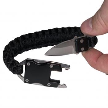 Anahtarlık / Paracord Bileklik İçinTransformers Bıçaklı Klips, Paslanmaz Çelik 1 Adet, Siyah/Krom