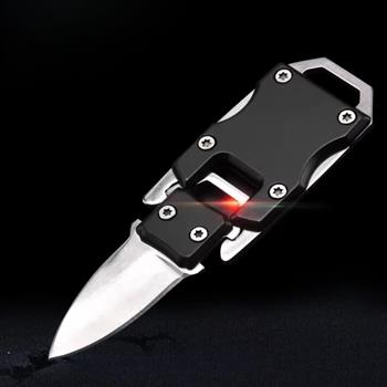 Anahtarlık / Paracord Bileklik İçinTransformers Bıçaklı Klips, Paslanmaz Çelik 1 Adet, Siyah/Krom