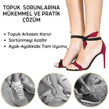Ayakkabı Vurma Önleyici Beyaz Bez Ped, Yapışkanlı Dolgulu Topuk Arkası Koruma Tabanlık