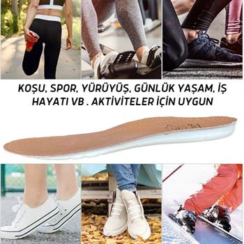 Comfort Deri Ayakkabı Tabanı, Ortopedik Ayakkabı Tabanlığı, Ark Takviyeli İçe Basma Tabanlık, Kahve