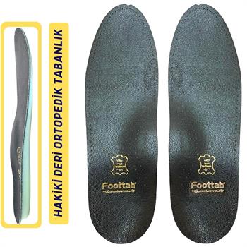 Comfort Deri Ayakkabı Tabanı, Ortopedik Ayakkabı Tabanlığı, Ark Takviyeli İçe Basma Tabanlık, Siyah 