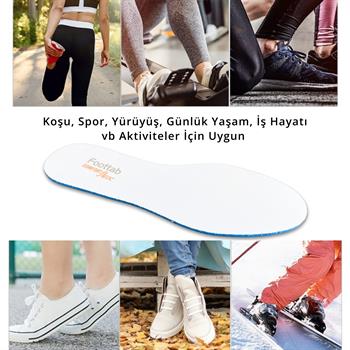 Beyaz Comfortflex Rahat Spor Ayakkabı Tabanı, Kadın, Erkek, Çocuk Için Yumuşak Tabanlık, 1 Çift