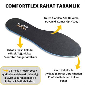 Siyah Comfortflex Rahat Spor Ayakkabı Tabanı, Kadın, Erkek, Çocuk Için Yumuşak Tabanlık, 1 Çift