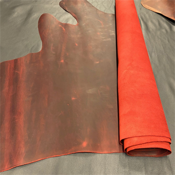 Crazy Deri Kırmızı-1.6 mm, Deri Hobi Uğraşı İçin Hakiki Parça Deri 