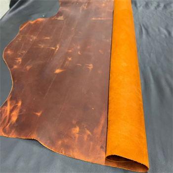 Crazy Deri Orange-1.6 mm, Deri Hobi Uğraşı İçin Hakiki Parça Deri 