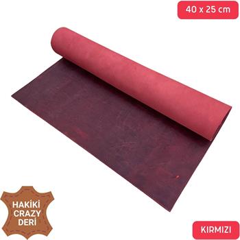 A+ Crazy Parça Deri 40*25 cm, Deri Hobi İçin Crazy Deri Hakiki Deri Parçası