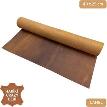A+ Crazy Parça Deri 40*25 cm, Deri Hobi İçin Crazy Deri Hakiki Deri Parçası