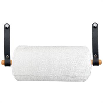 Yapışkanlı Deri & Ahşap Kağıt Havlu Askısı