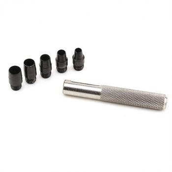 Delik Açma Zımba Set S02, 6 Parça, (6mm-7mm-8mm-9mm-10mm), Deri Hobi El Aleti