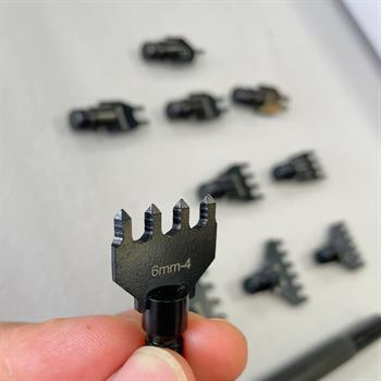 Deri Hobi 10lu Vidalı Zımba Set (Tekli, 2li, 4lü, 6lı),  4-5-6 mm Aralıklı Deri El Aleti 