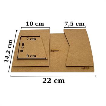 İb013 Deri Hobi Cepli Cüzdan Kalıbı 4 Parça Kalıp 