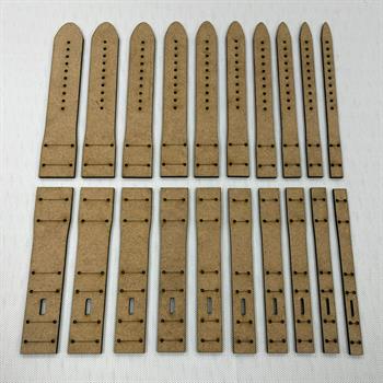 Deri Hobi Saat Kordon Şablonu, 20 Parça Mdf Kalıp 