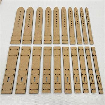 Deri Hobi Saat Kordon Şablonu, 20 Parça Mdf Kalıp 