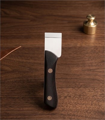 Deri Kesme Bıçağı Paslanmaz Çelik Ahşap Saplı Spatula 3cm Düz