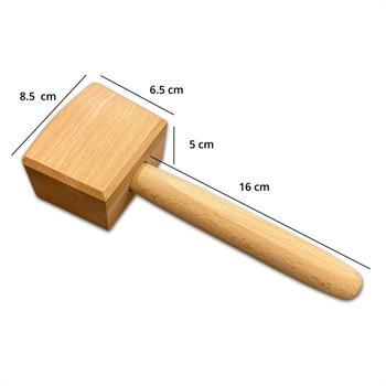 Dikdörtgen Ahşap Tokmak, Ahşap Deri Hobi Çekiç Deri El Aleti