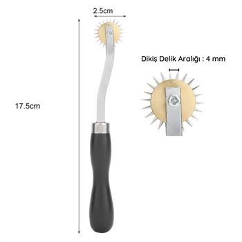 Dikiş Deliği İçin Rulet Çark 4 mm, Dikiş İzi Tekerleği