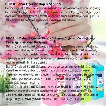Doruk Bahar Çiçekleri Köpük Sabun 5 Litre, 650 ML Hediye