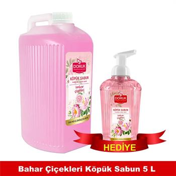 Doruk Bahar Çiçekleri Köpük Sabun 5 Litre, 650 ML Hediye