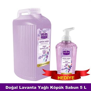 Doruk Lavanta Yağlı Köpük Sabun 5 Litre, 650 ML Hediye