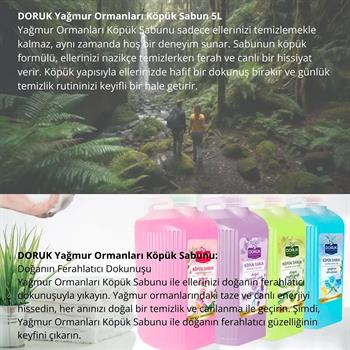 Doruk Yağmur Ormanları Köpük Sabun 5 Litre, 650 ML Hediye