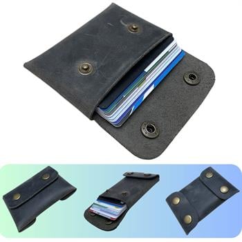 Efes Hakiki Deri Kartlık, Çift Yönlü Kullanım, 10 Kart Alabilen Crazy Deri Erkek Cüzdan