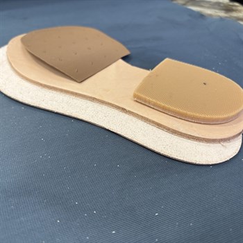 Erkek Bodrum Sandalet Taban Seti Kösele Alt & Deri İç Taban, Pençe ve Ökçe Dahil DIY Set