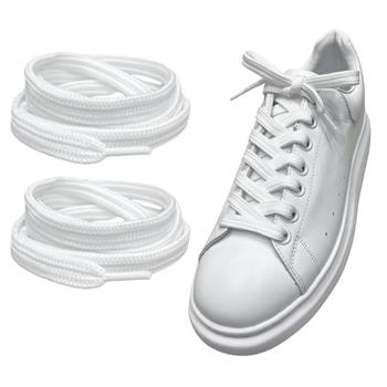Exclusice 120 Cm Yassı Spor Ayakkabı Bağcığı, Çift Katmanlı Örgülü Sneakers Nike Bağcık, 1 Çift