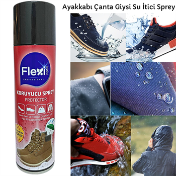 Flexicare Ayakkabı Tekstil Deri Su İtici Leke Önleyici Sprey Sıvı Geçirmez Bakım Spreyi 250 ml
