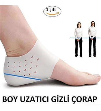 Foottab Boy Uzatıcı Şeffaf Gizli Topuk 4 Cm Ayakkabı Tabanlığı