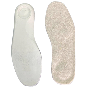 Foottab Comfort Keçe Ayakkabı Tabanlık Beyaz Ortopedik Tabanlık Poli Üzeri Saf Yün Keçe Taban
