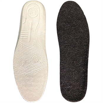 Foottab Comfort Keçe Ayakkabı Tabanlık Siyah Ortopedik Tabanlık Poli Üzeri Saf Yün Keçe Taban