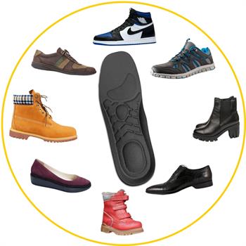 360° Kumaş Kaplı, Yıkanabilir, Extra Rahat İç Tabanlık, Daraltmayan Ayakkabı Tabanlığı, Siyah