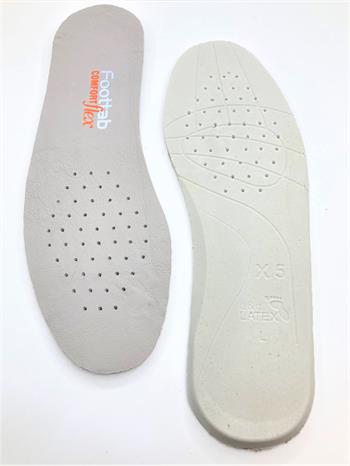 Foottab Gerçek Deri & Lateks Şok Emici Anatomik Ayakkabı Tabanlığı Naturel